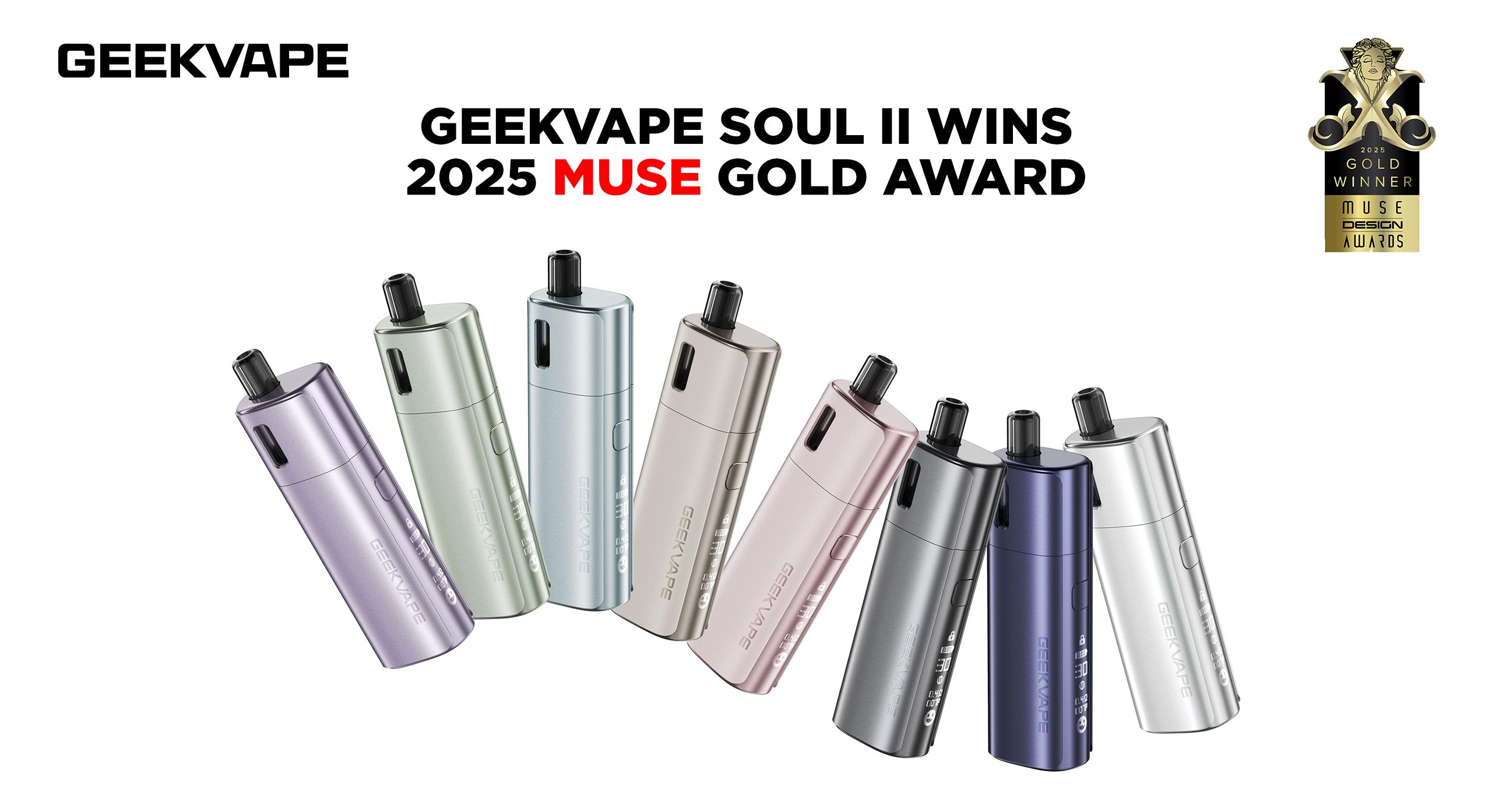 Geekvape SOUL II remporte le prix MUSE d’Or 2025 – Une reconnaissance mondiale du design et de l’innovation (communiqué sponsorisé)