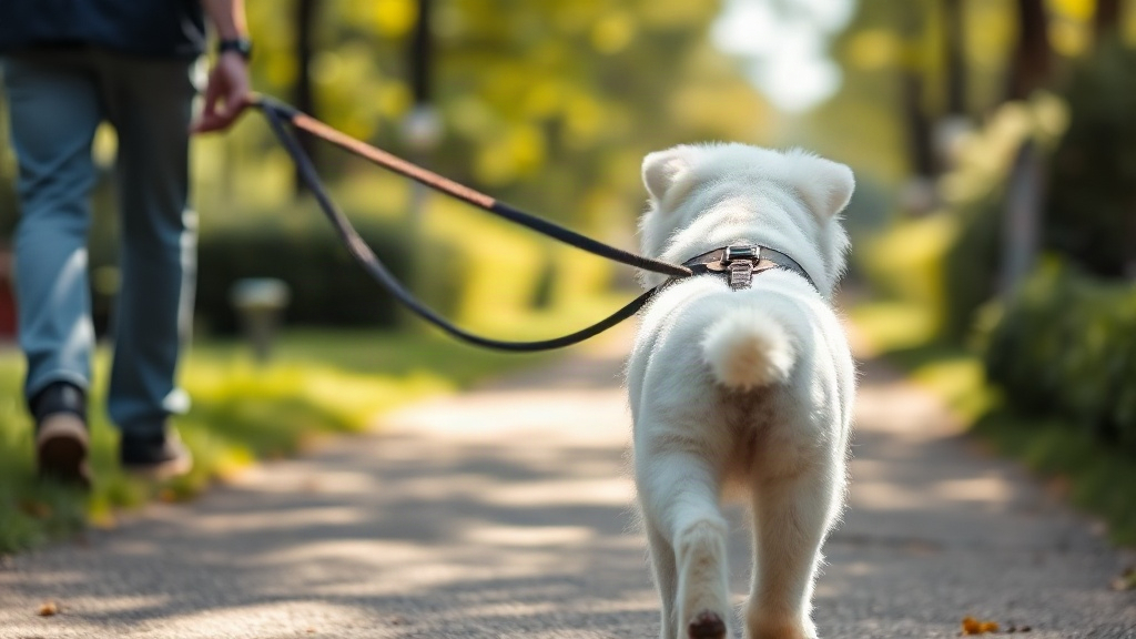 Réussir la marche en laisse du chiot berger blanc sans tirer